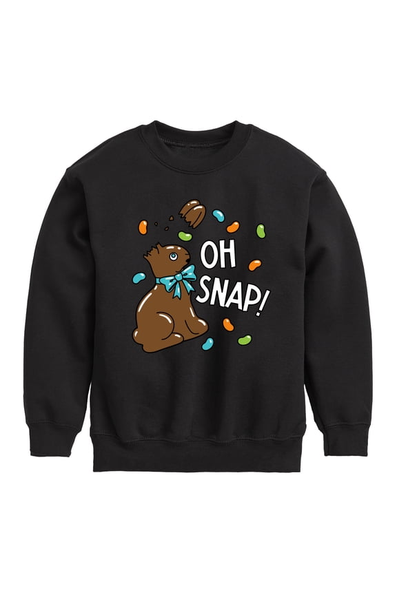 - Oh Snap Chocolate Bunny - Toddler And Youth Crewneck Fleece Sweatshirt
