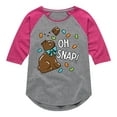 thumbnail image 1 of Instant Message - Oh Snap Chocolate Bunny - Toddler And Youth Girls Raglan Graphic T-Shirt, 1 of 5