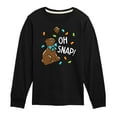 thumbnail image 1 of Instant Message - Oh Snap Chocolate Bunny - Toddler And Youth Long Sleeve Graphic T-Shirt, 1 of 6