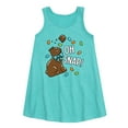 thumbnail image 1 of Instant Message - Oh Snap Chocolate Bunny - Toddler and Youth Girls A-line Dress, 1 of 5