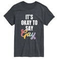thumbnail image 1 of Instant Message - Okay To Say Gay Short Sleeve Graphic T-Shirt, 1 of 5