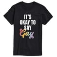 thumbnail image 1 of Instant Message - Okay To Say Gay - Men's Short Sleeve Graphic T-Shirt, 1 of 5