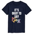 thumbnail image 1 of Instant Message - Okay To Say Gay Short Sleeve Graphic T-Shirt, 1 of 5