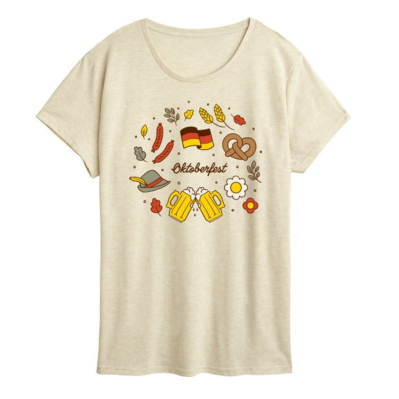 Instant Message - Oktoberfest Icons - Women's Short Sleeve Graphic T-Shirt
