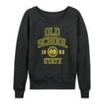 thumbnail image 1 of Instant Message - Old School State Lightweight French Terry Wide Neck Long Sleeve Graphic Shirt, 1 of 5