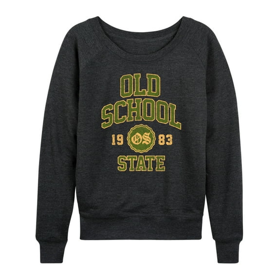 Instant Message - Old School State - Ladies French Terry Long Sleeve Shirt