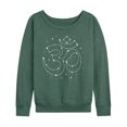 thumbnail image 1 of Instant Message - Om Symbol Star Constellation - Women's Lightweight French Terry Long Sleeve Shirt, 1 of 6