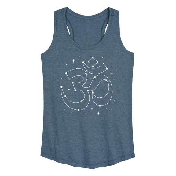 Instant Message - Om Symbol Star Constellation - Women's Racerback Tank Top