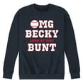 thumbnail image 1 of Instant Message - Omg Becky Look At That Bunt - Men's Crew Neck Fleece Pullover, 1 of 6