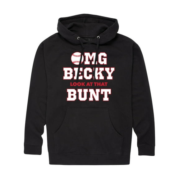Instant Message - Omg Becky Look At That Bunt - Men's Pullover Hooded Fleece Sweatshirt