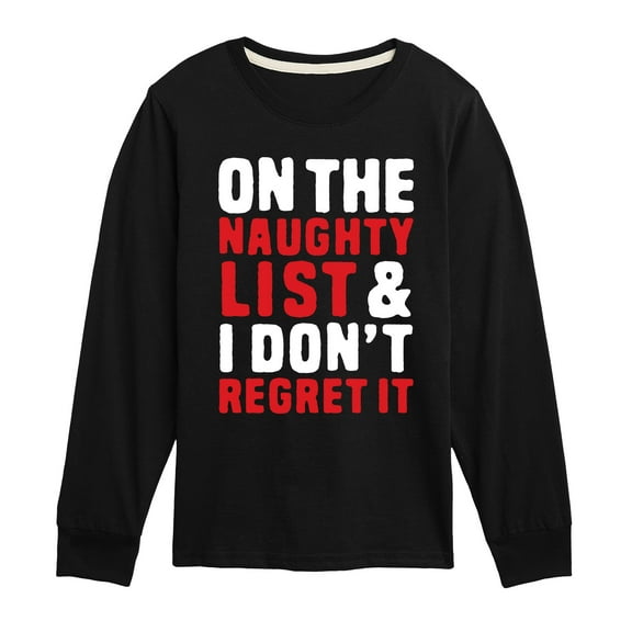 Instant Message - On The Naughty List - Kids Long Sleeve Tee