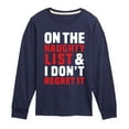 thumbnail image 1 of Instant Message - On The Naughty List - Kids Long Sleeve Tee, 1 of 6