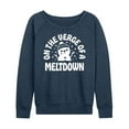 thumbnail image 1 of Instant Message - On The Verge Of A Meltdown - Women's French Terry Pullover Long Sleeve Shirt, 1 of 5