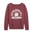 thumbnail image 1 of Instant Message - On The Verge Of A Meltdown - Women's French Terry Pullover Long Sleeve Shirt, 1 of 5