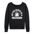 thumbnail image 1 of Instant Message - On The Verge Of A Meltdown - Women's French Terry Pullover Long Sleeve Shirt, 1 of 5