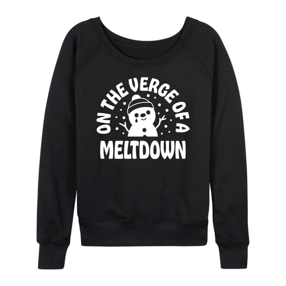 Instant Message - On The Verge Of A Meltdown - Women's French Terry Pullover Long Sleeve Shirt