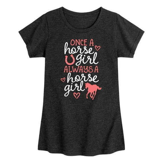 Instant Message - Once A Horse Girl - Girls Toddler And Youth Short Sleeve T-Shirt