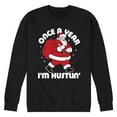 thumbnail image 1 of Instant Message - Once A Year Hustlin Santa Christmas - Men's Crew Neck Fleece Pullover, 1 of 6