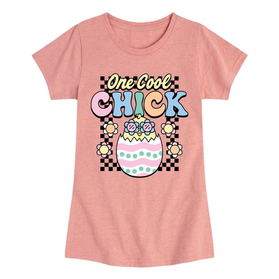 Instant Message - One Cool Chick - Youth Girls Fitted Short Sleeve T-Shirt