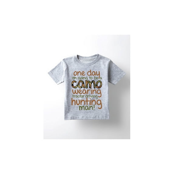 Instant Message - One Day I'm Going To Be A Camo Wearing Hunting Man-TODDLER SHORT SLEEVE TEE-2T