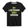 thumbnail image 1 of Instant Message - One Hundred Percent Gaming - Toddler & Youth Short Sleeve Graphic T-Shirt, 1 of 6
