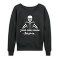 thumbnail image 1 of Instant Message - One More Chapter Skeleton - Women's Lightweight French Terry Long Sleeve Shirt, 1 of 6