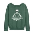 thumbnail image 1 of Instant Message - One More Chapter Skeleton - Women's Lightweight French Terry Long Sleeve Shirt, 1 of 6