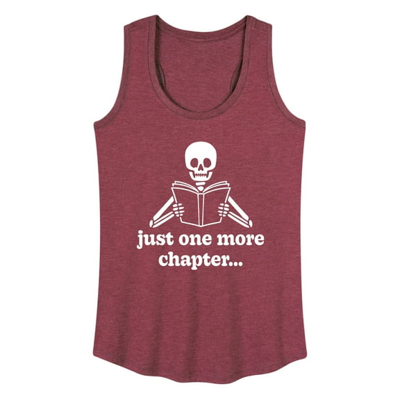 Instant Message - One More Chapter Skeleton - Women's Racerback Tank Top