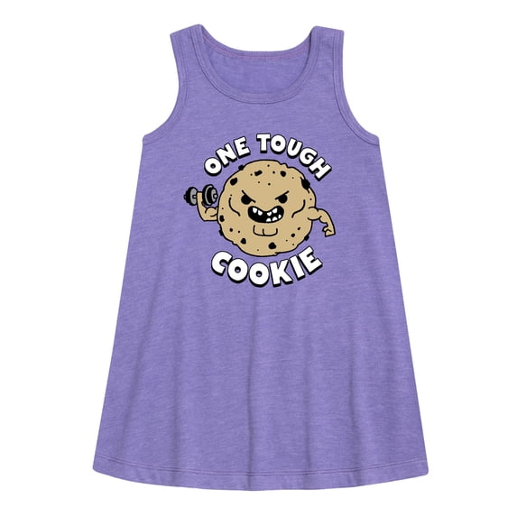 Instant Message - One Tough Cookie - Strong - Toddler & Youth Girls A-line Dress