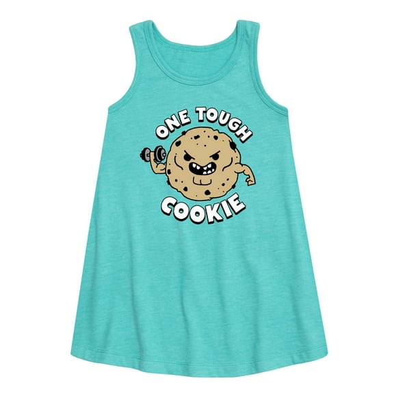 Instant Message - One Tough Cookie - Strong - Toddler & Youth Girls A-line Dress