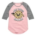 thumbnail image 1 of Instant Message - One Tough Cookie - Strong - Toddler & Youth Girls Raglan Graphic T-Shirt, 1 of 6