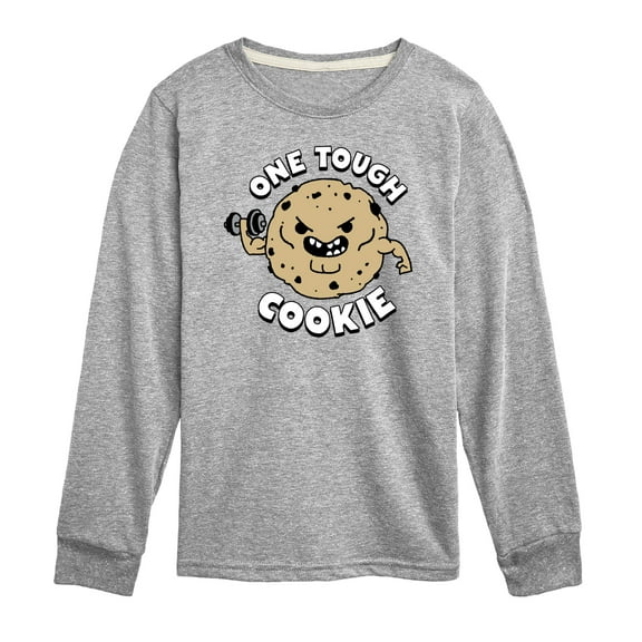 Instant Message - One Tough Cookie - Strong - Toddler & Youth Long Sleeve Graphic T-Shirt