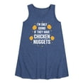 thumbnail image 1 of Instant Message - Only Going if They Have Chicken Nuggets - Toddler & Youth Girls A-line Dress, 1 of 6