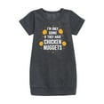 thumbnail image 1 of Instant Message - Only Going if They Have Chicken Nuggets - Toddler & Youth Girls Fleece Dress, 1 of 1