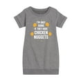 thumbnail image 1 of Instant Message - Only Going if They Have Chicken Nuggets - Toddler & Youth Girls Fleece Dress, 1 of 6