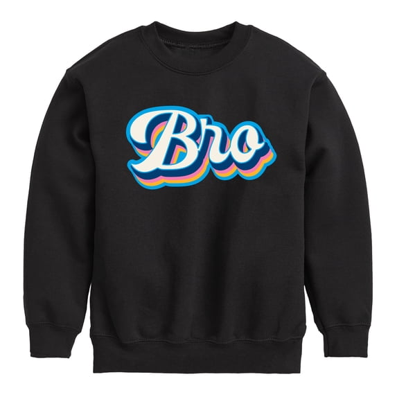 Instant Message - Opposite Colors Bro - Toddler & Youth Crewneck Fleece Sweatshirt