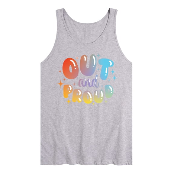 Instant Message - Out And Proud - LGBT Pride Ally - Men's Jersey Tank