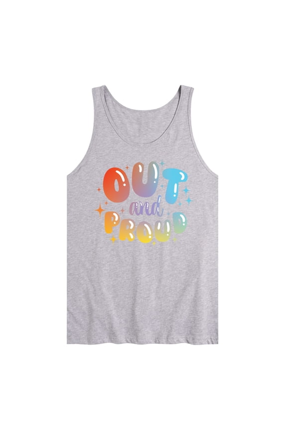 - Out And Proud - LGBT Pride Ally - Men's Jersey Tank