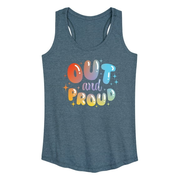 Instant Message - Out And Proud - LGBT Pride - Women's Racerback Tank Top