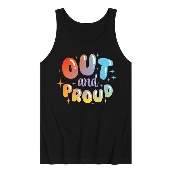 Instant Message - Out And Proud Rainbow - Men's Tank Top