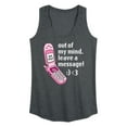 thumbnail image 1 of Instant Message - Out Of My Mind Leave A Message - Women's Racerback Tank Top, 1 of 6