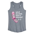 thumbnail image 1 of Instant Message - Out Of My Mind Leave A Message - Women's Racerback Tank Top, 1 of 6