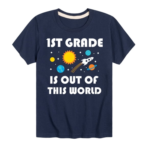 Instant Message - Out Of This World 1st Grade - Youth Short Sleeve Graphic T-Shirt