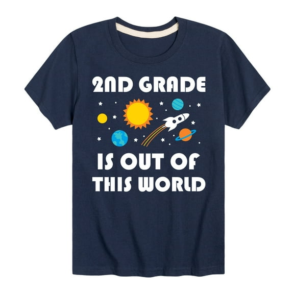 Instant Message - Out Of This World 2nd Grade - Youth Short Sleeve Graphic T-Shirt