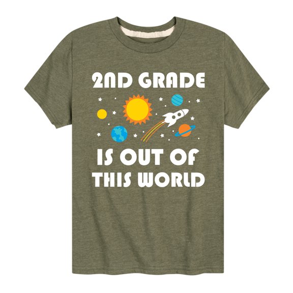 Instant Message - Out Of This World 2nd Grade - Youth Short Sleeve Graphic T-Shirt