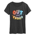 thumbnail image 1 of Instant Message - Out and Proud - Women's Short Sleeve Graphic T-Shirt, 1 of 6