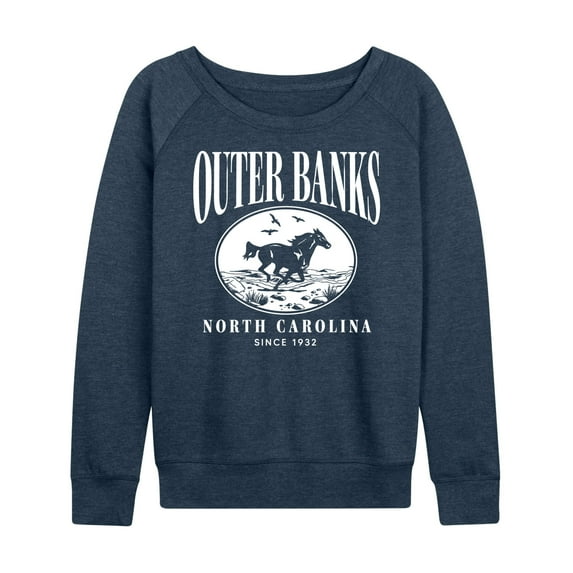 Instant Message - Outer Banks Running Horse - Women's Lightweight French Terry Long Sleeve Shirt
