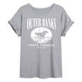 thumbnail image 1 of Instant Message - Outer Banks Running Horse - Women's Oversized Graphic T-Shirt, 1 of 5