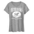 thumbnail image 1 of Instant Message - Outer Banks Running Horse - Women's Short Sleeve Graphic T-Shirt, 1 of 6