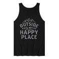 thumbnail image 1 of Instant Message - Outside Is My Happy Place - Mens Jersey Graphic Tank, 1 of 5
